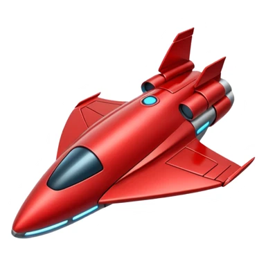 red spaceship sticker
