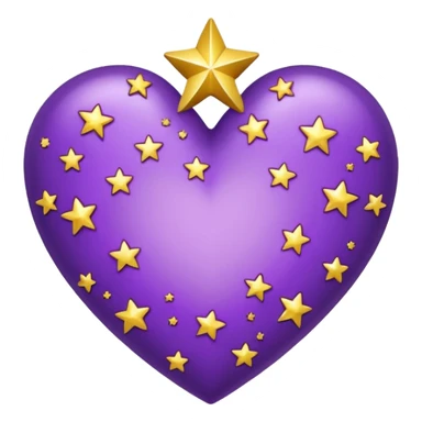 Purple Heart with stars sticker