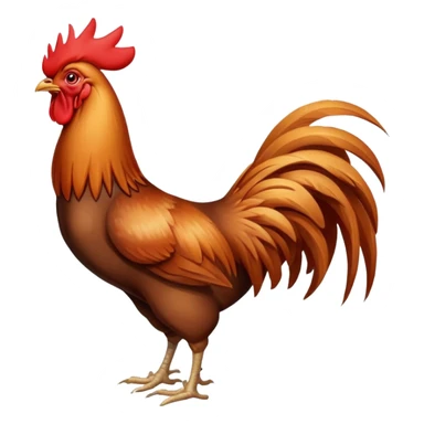 The rooster pecks in the butt. sticker