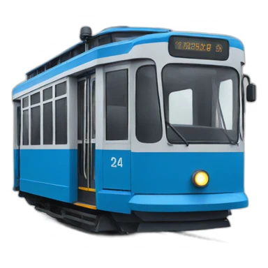 blue tram sticker
