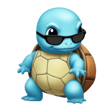 Squirtle with sunglasses sticker