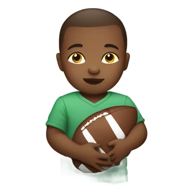 Super Bowl newborn baby with football  sticker