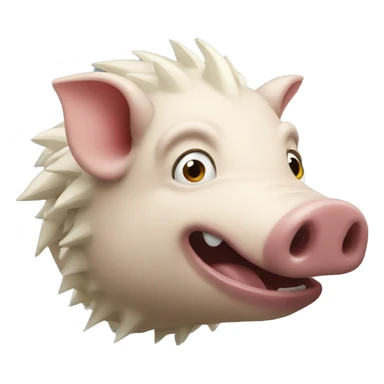 Amazed hog head sticker