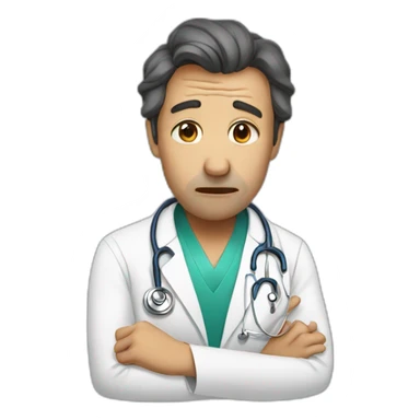 crying doctor sticker