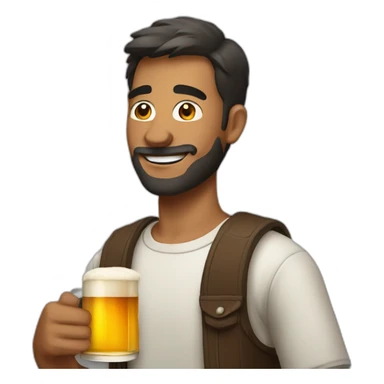 A guy with beer sticker