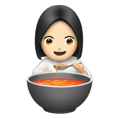 Mitski eating soup sticker