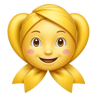 Yellow ribbon pookie emoji sticker