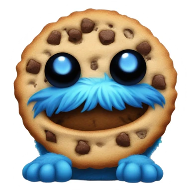 Cute Cookie Monster kawaii sticker