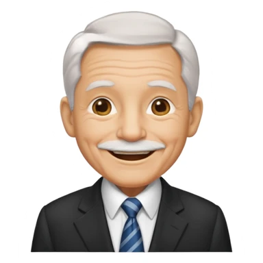 old man with office look sticker