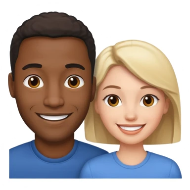 Pareja mixta, hombre negro y mujer blanca sticker