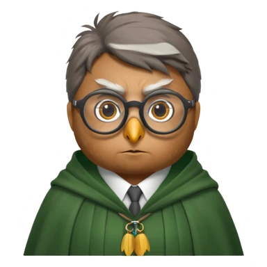 owl professor in green cloak university sticker