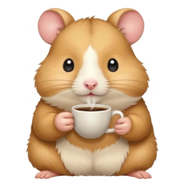 hamster drinks coffee sticker