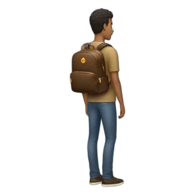 guy with backpack louis vuiton sticker