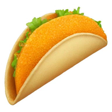 Orange taco shell sticker