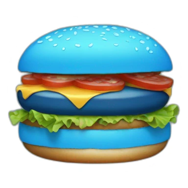 blue hamburger sticker