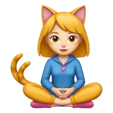 Catgirl sitting  sticker