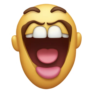 emoji drooling and smiling with its eyes rolling to the back of its head sticker