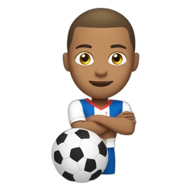mbappe playing football sticker