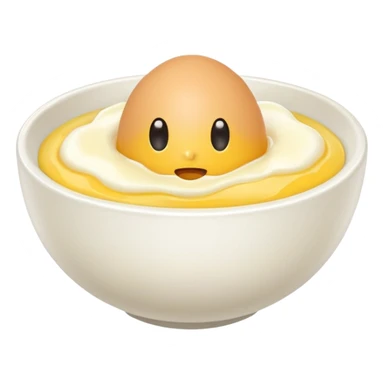 beaten egg in a bowl sticker
