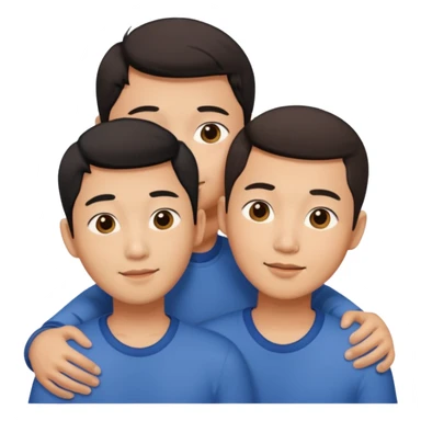 asian gay couple affectionate sticker