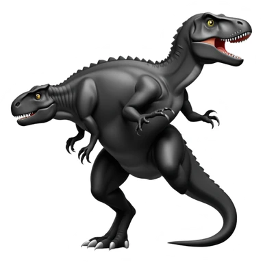 Fully black giganotosaurus sticker