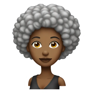 woman designer afro sticker