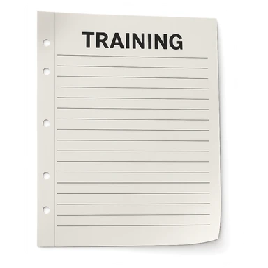 realistic hyperrealistic 3D training sheet, 4K, isolated on white background sticker