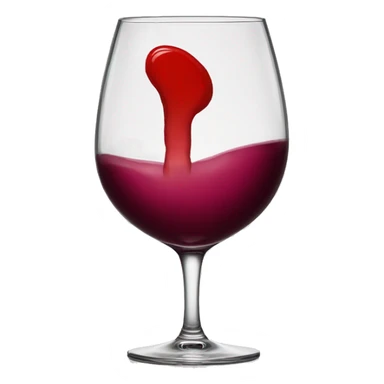 Lipstick stain on wine glass sticker
