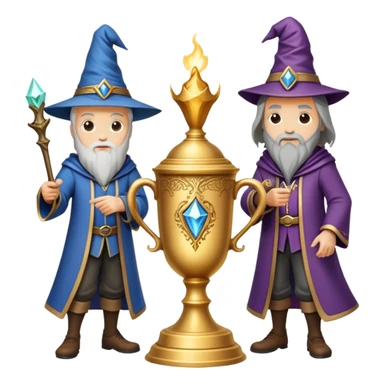 three wizards standing around the Triwizard Cup from Harry Potter sticker