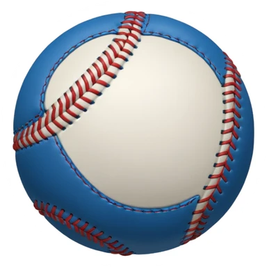 blue baseball ball sticker