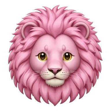 Pastel pink lion  sticker