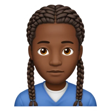 Black man with braids sticker