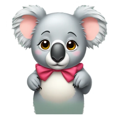 Koala with a bow  sticker