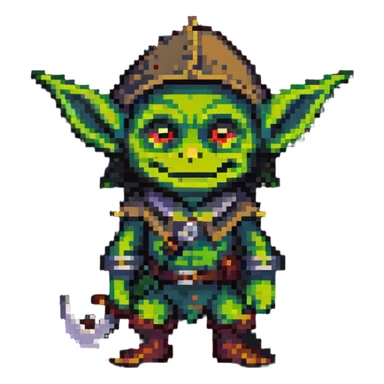 Steven Miller as a goblin pixel art sticker