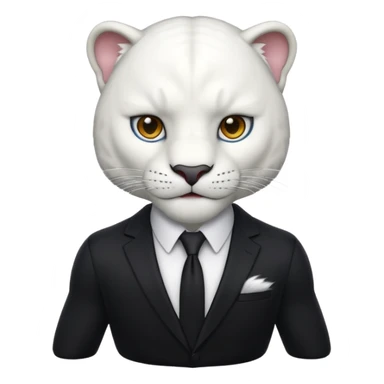 white panther emoji. As one would see on discord, that looks like Samuel Ayers from "The Smoke Room". sticker