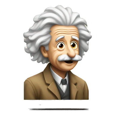 Albert Einstein looks out the window sticker