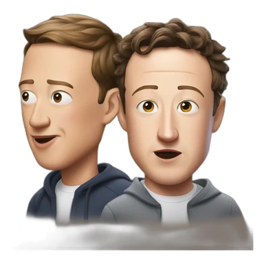 Zuckerberg and Musk attack each other sticker