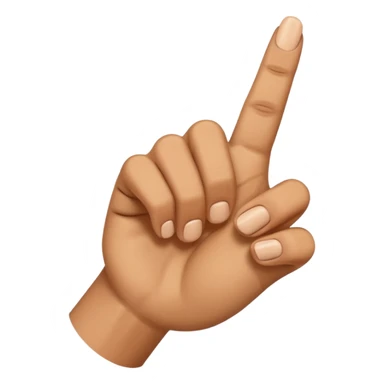 Now bend the middle finger sticker