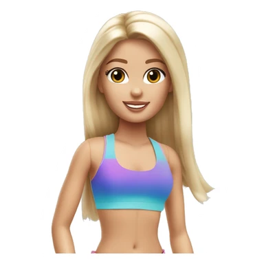 Beach Kristy Barbie Daphne skiing  sticker
