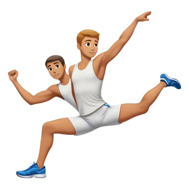 male runner hamstring stretch sticker