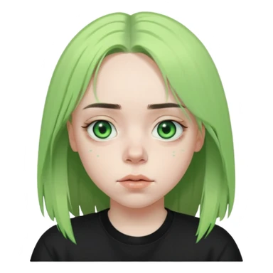 Billie Eilish face only sticker