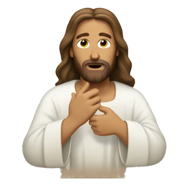 jesus hand cupping ear sticker