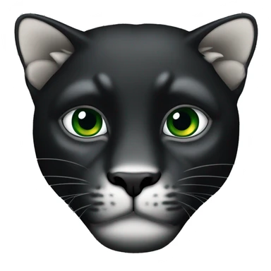 Animal pantera negra con ojos verdes enfadada sticker
