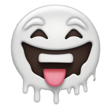 Melted happy face  sticker