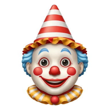 Clown with striped cone hat sticker