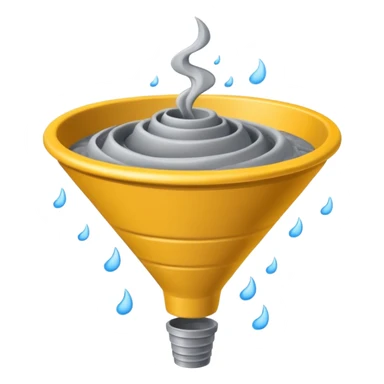 A developing funnel touching down from storm clouds. sticker