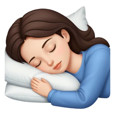 Brunette girl sleeping no  sticker