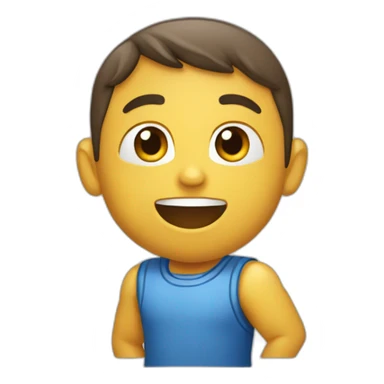 Niño sentado jugando play sticker