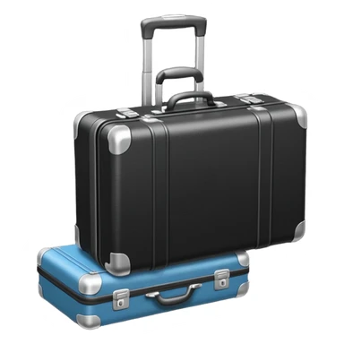 black vacation suitcase sticker
