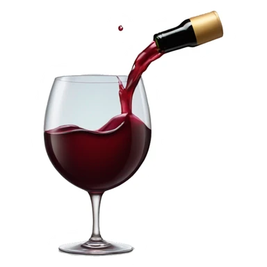 Red wine spilling sticker